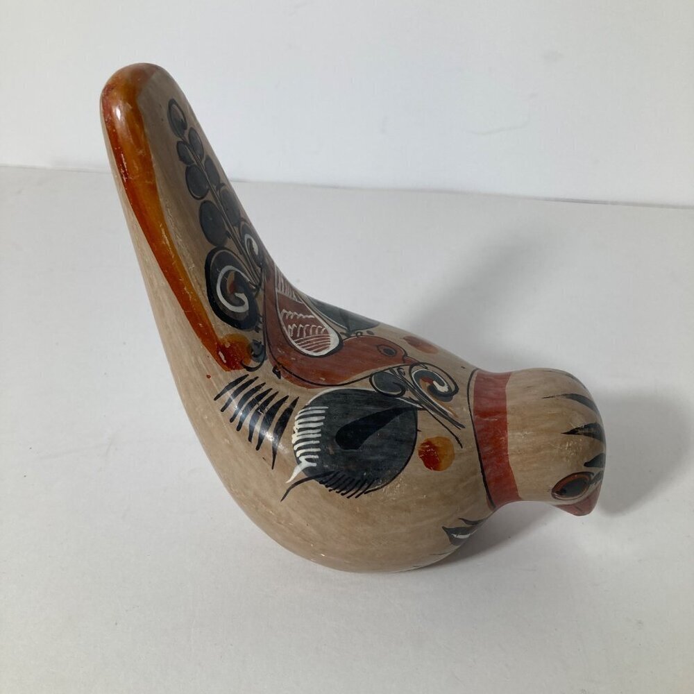 Tonala Ceramic‎ Floral Bird Brown 4 x 6"